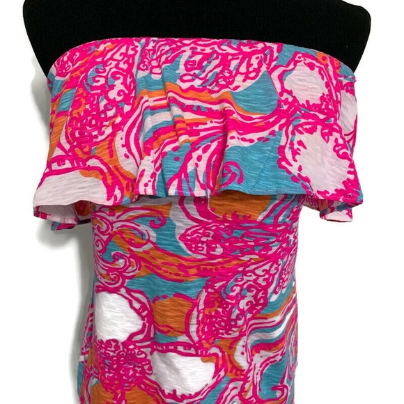 Lilly Pulitzer Riley Ruffle Tube Top Small - Picture 6 of 7